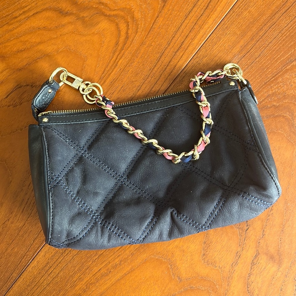 Brooks Brothers Small purse Navy with chain strap